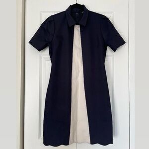 Elegant Navy and White Dress